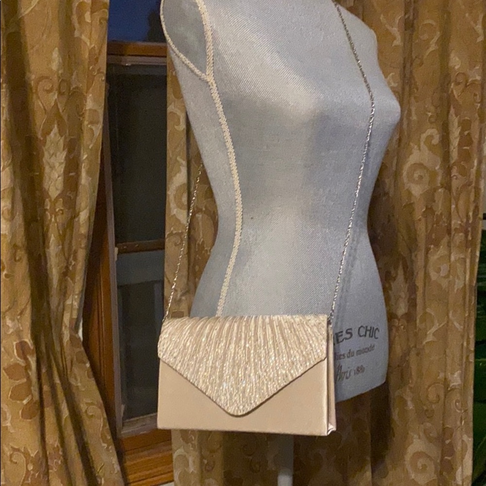 Cream colored clutch